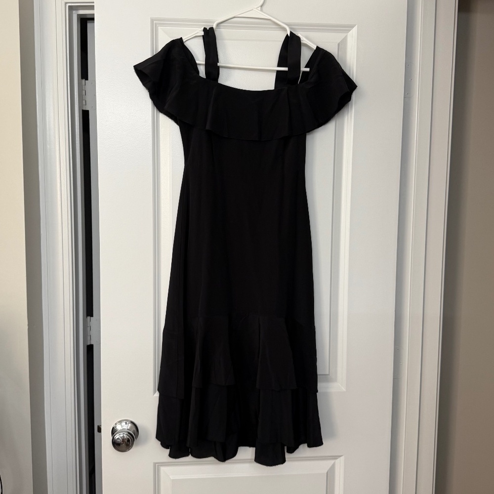 Jcrew black midi dress